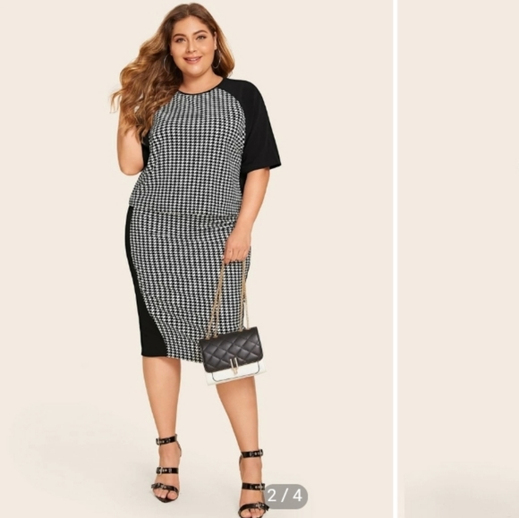 Shein Houndstooth pencil skirt - Picture 2 of 9